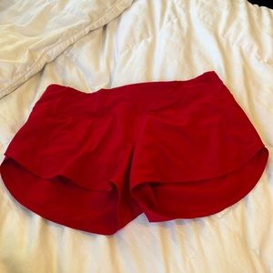 LuLu lemon size 6, speed up midrise running shorts
